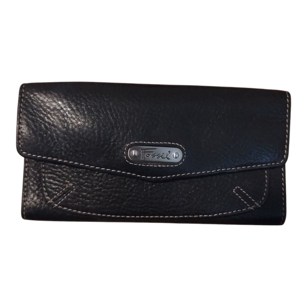 Vintage Fossil Olivia Envelope Flap Clutch Soft Leather Wallet